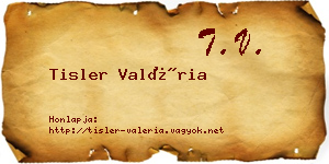 Tisler Valéria névjegykártya